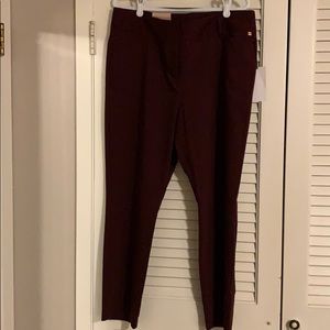 NWT Ivanka Trump Burgundy slacks